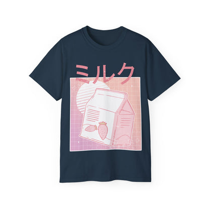 Mens Vaporwave Strawberry Milk Tee