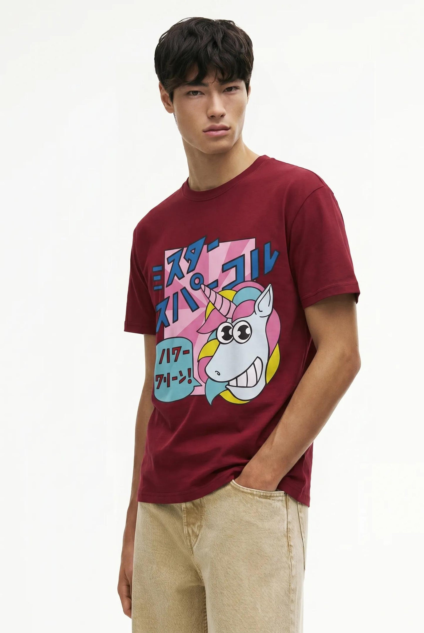 Mens Cartoon Unicorn Tee
