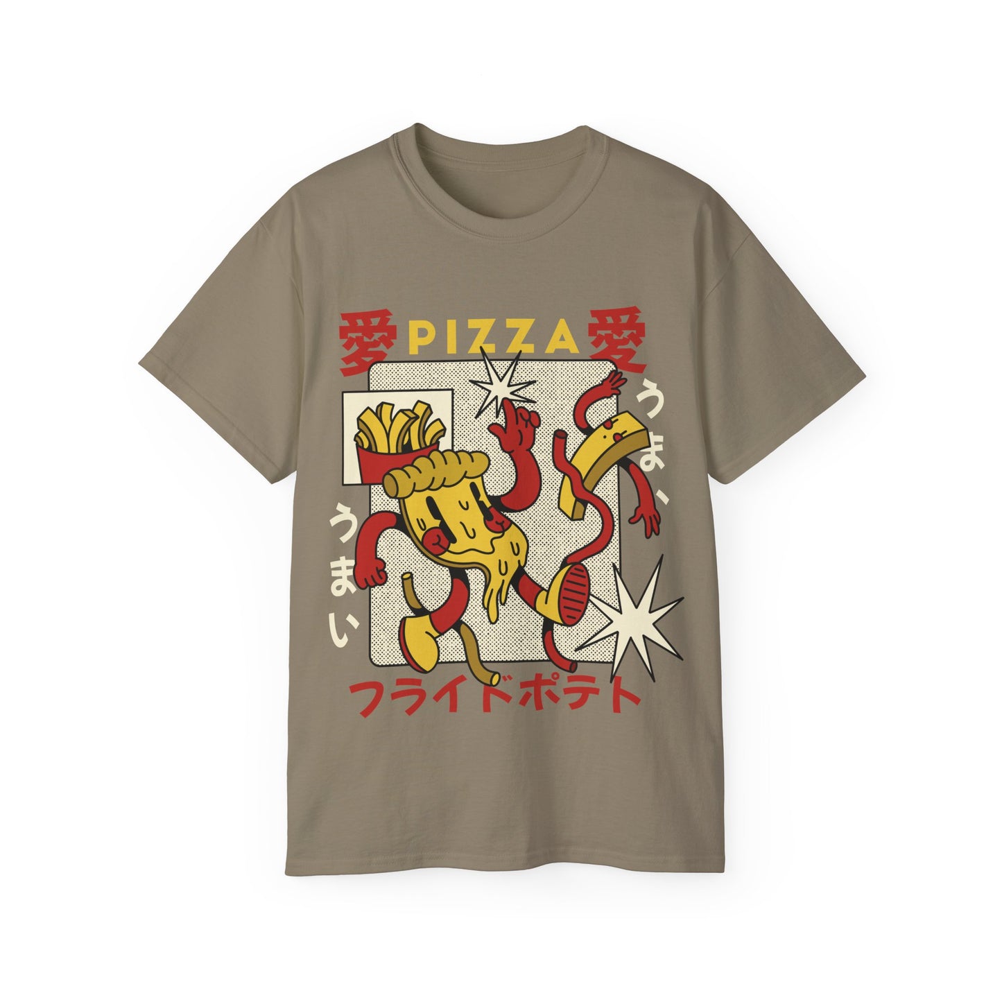 Mens Cartoon Pizza Tee