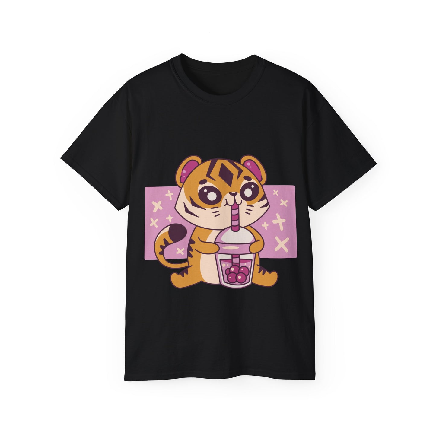 Mens Kawaii Tiger Tea Tee