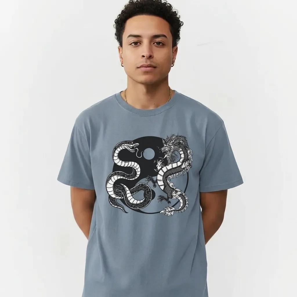 Mens Yin Yang Dragon Tee
