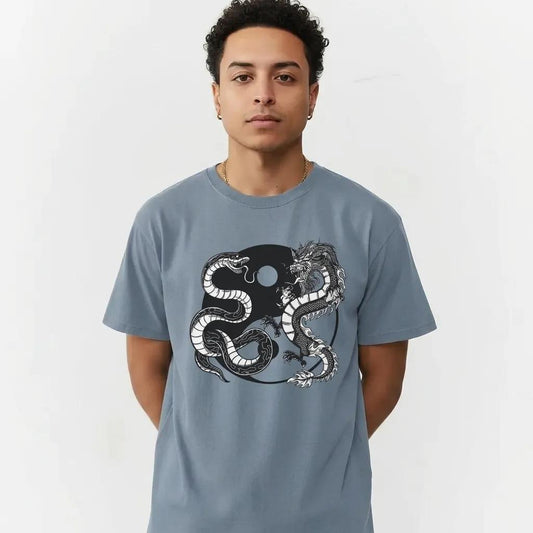 Mens Yin Yang Dragon Tee
