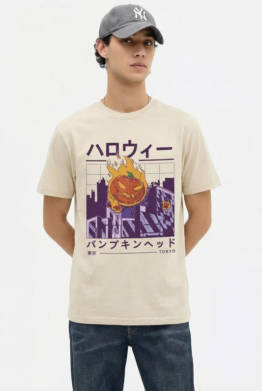 Mens Vaporwave Pumpkin Tee