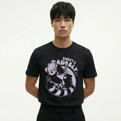 Mens Red Panda Bubble Tea Tee
