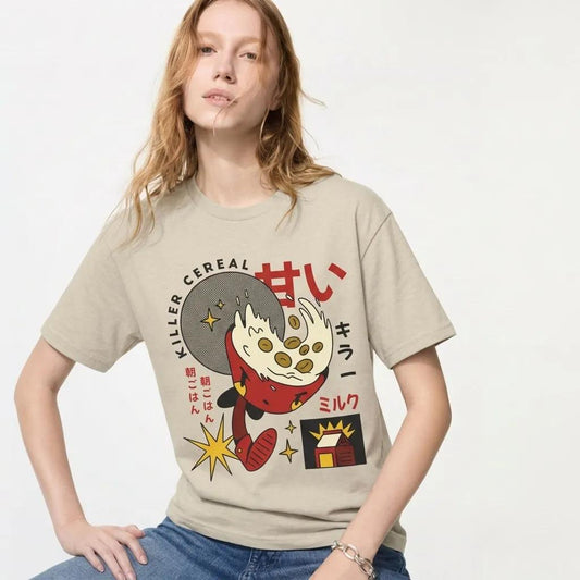 Womens Cartoon Cereal Killer Tee