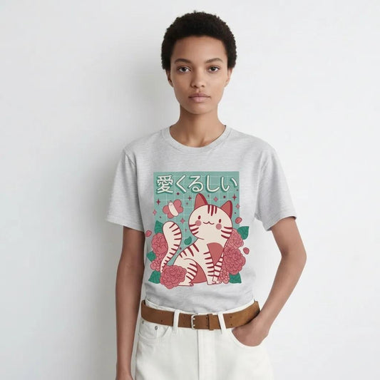 Womens Sakura Cat Tee