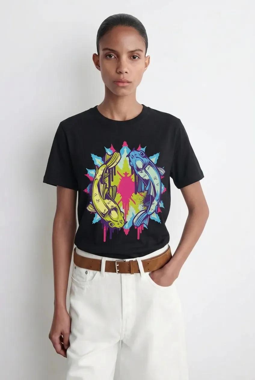 Womens Koi Colorful Tee