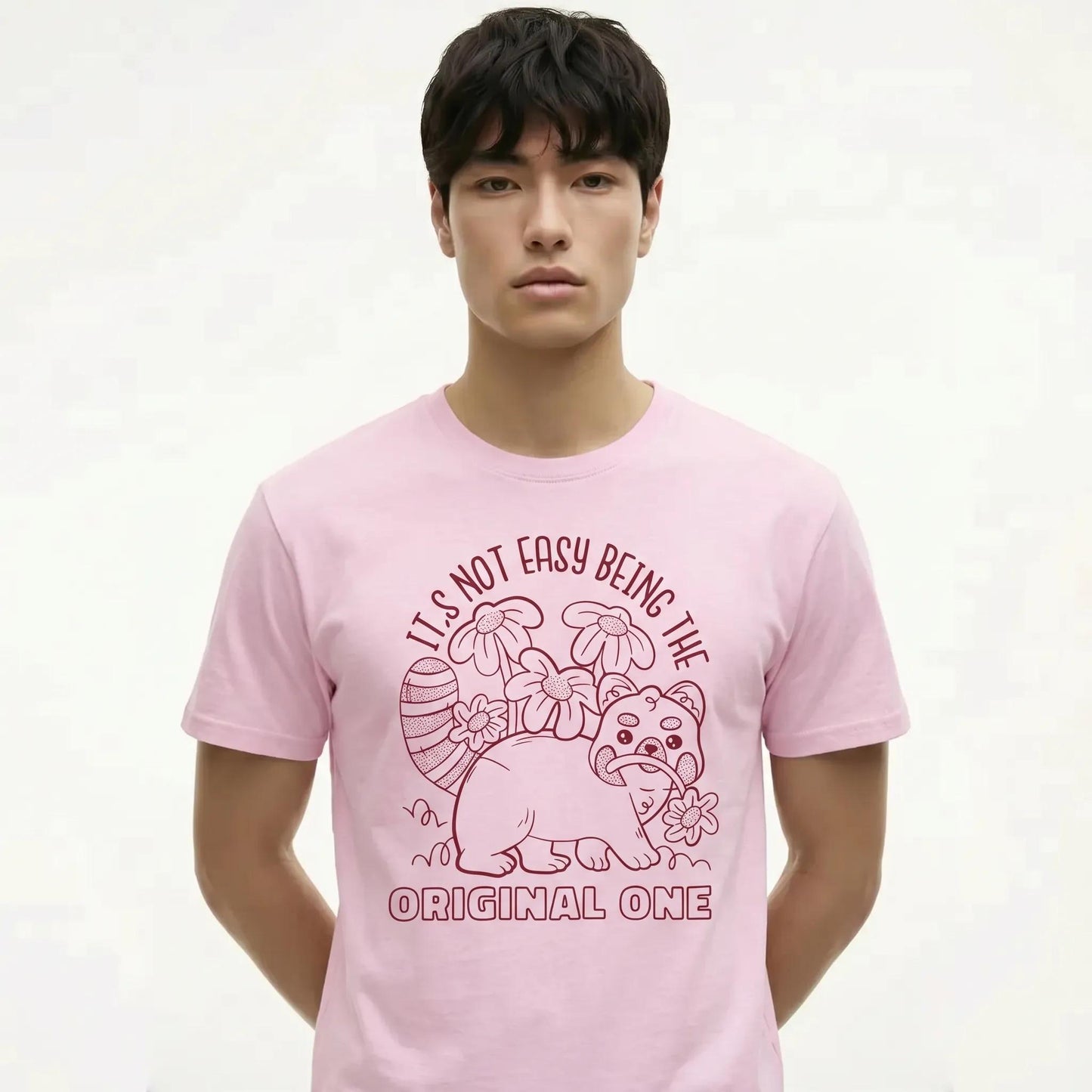 Mens Red Panda Original One Tee