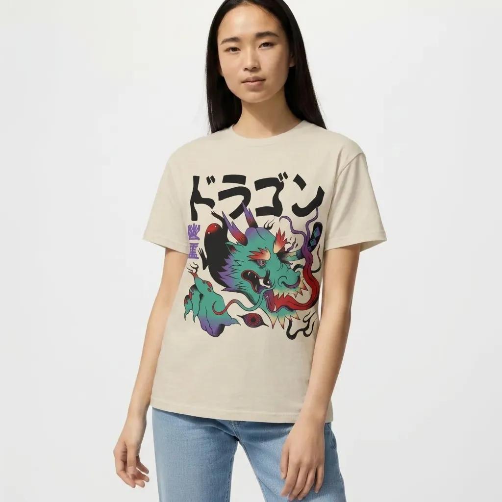 Womens Psychedelic Dragon Tee