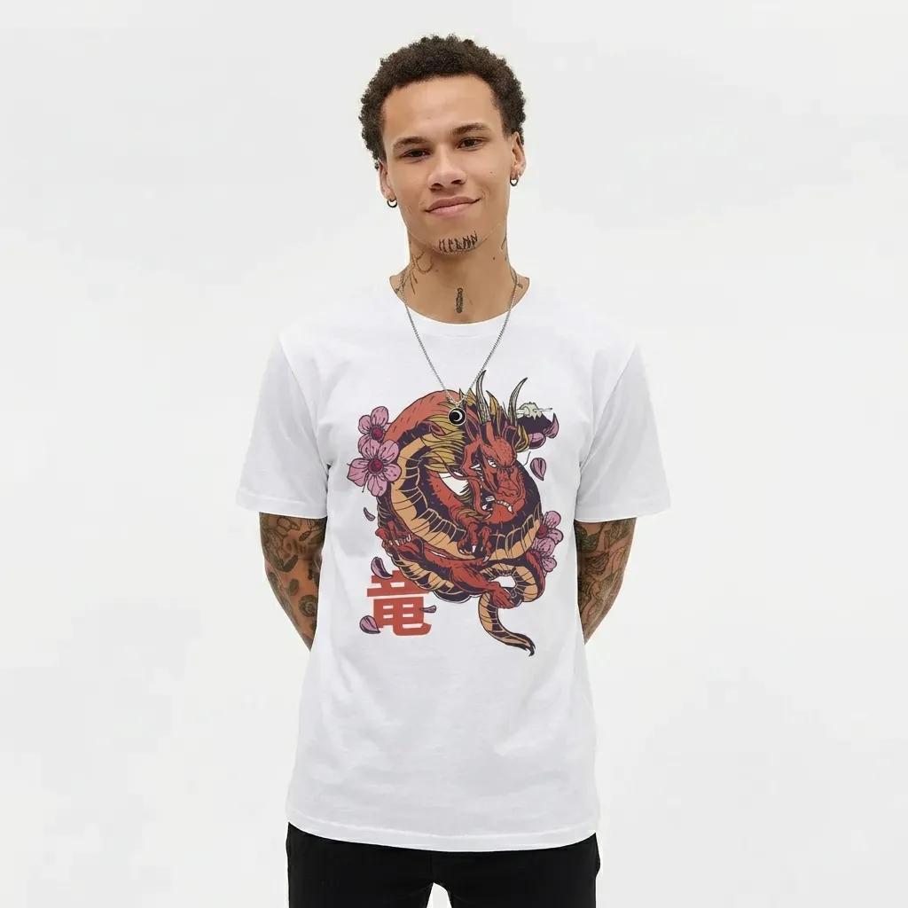Mens Dragon Sakura Tee