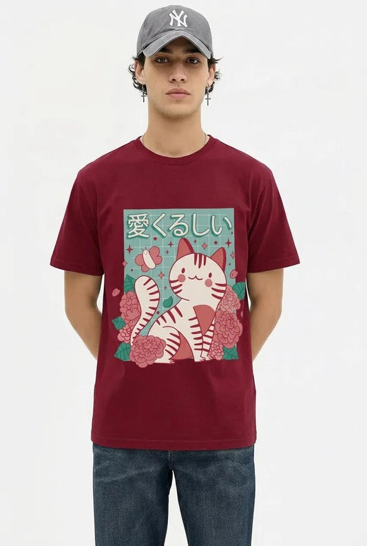 Mens Sakura Cat Tee