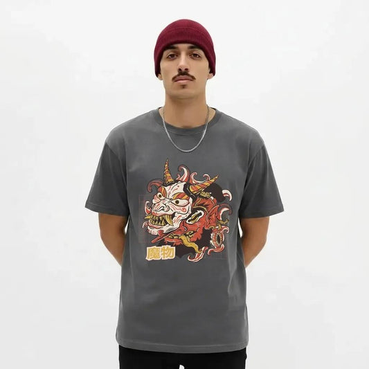 Mens Oni Skull Demon Tee