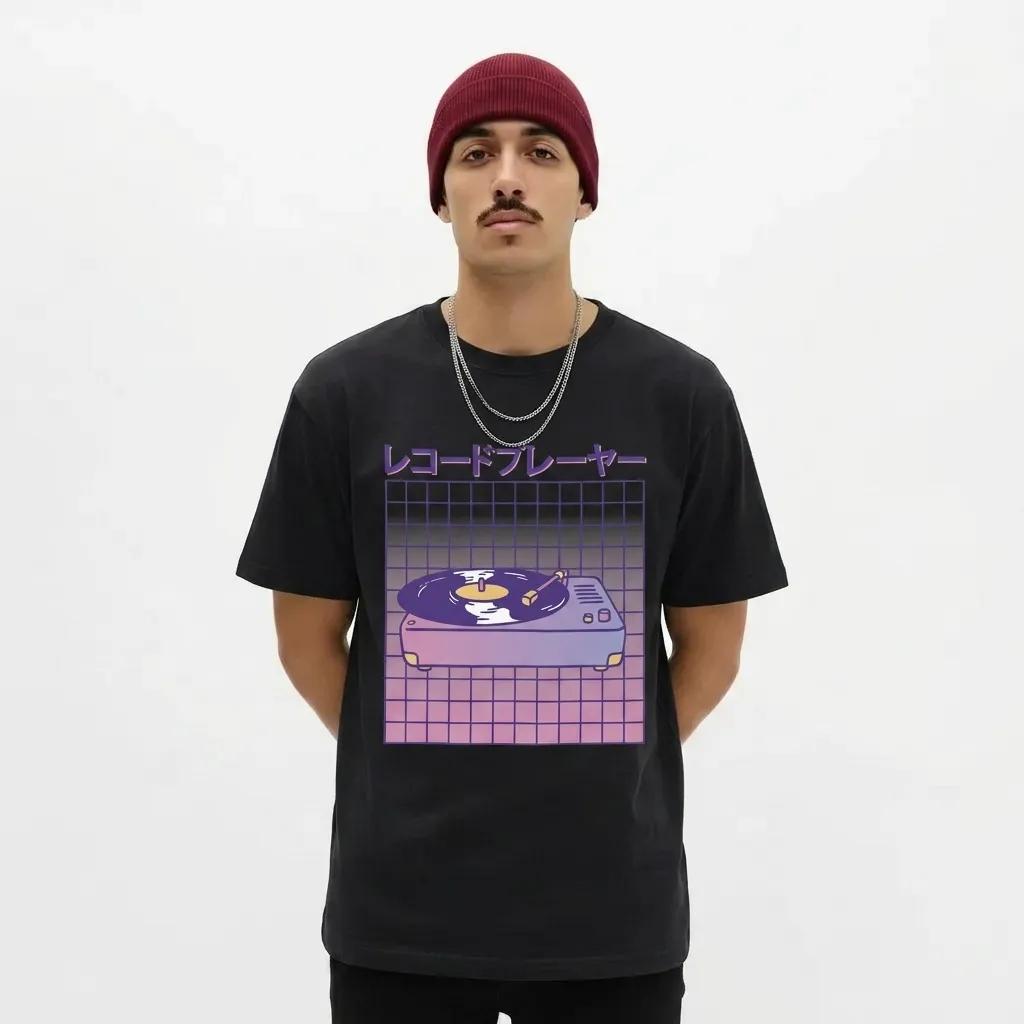 Mens Vaporwave Turntable Tee