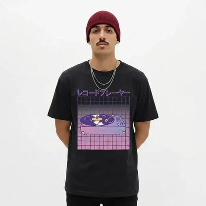 Mens Vaporwave Turntable Tee