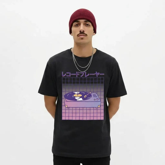 Mens Vaporwave Turntable Tee