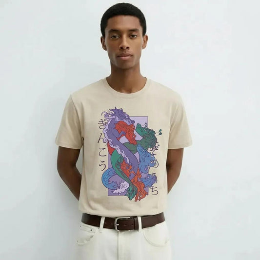 Mens Coloured Dragons Tee