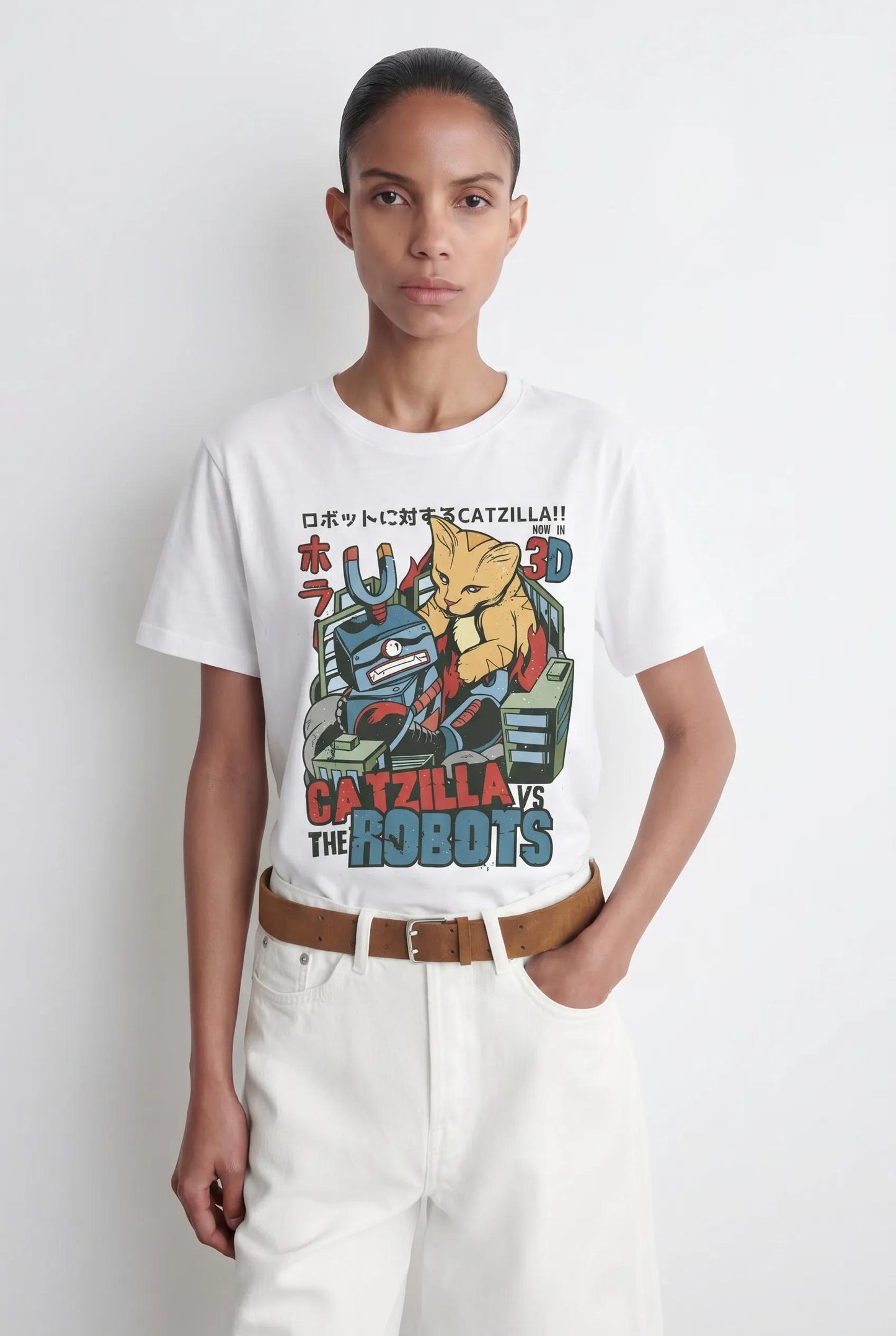Womens Godzilla Cat Tee