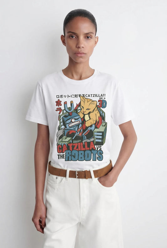 Womens Godzilla Cat Tee