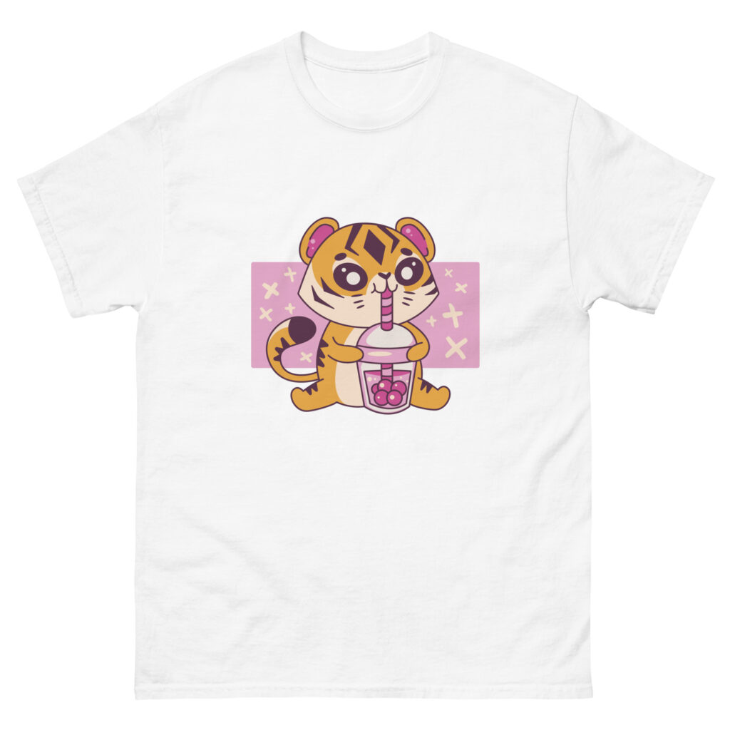 Mens Kawaii Tiger Tea Tee - Japanese Clothing Co